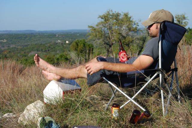 The race gave locals an opportunity to hang out at Lance's place. Photo: Ian Dille
