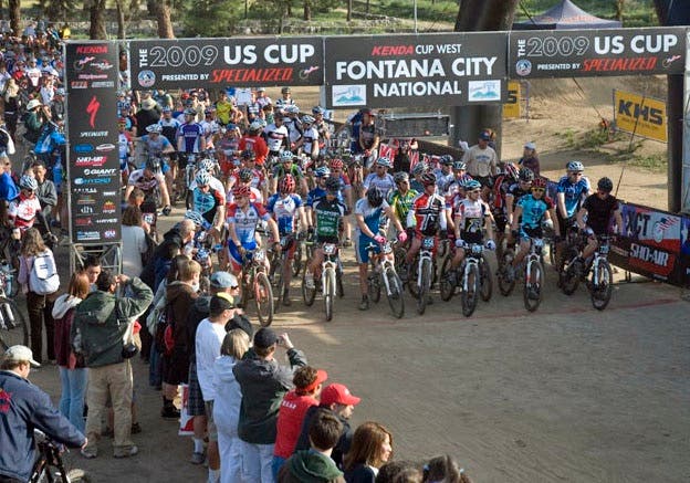 Following the 2009 event, the US Cup Fontana in California will mark the second race on the 2010 USA Cycling Pro XCT. Photo courtesy USAC