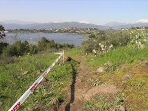 Single Track Climb on backside of course