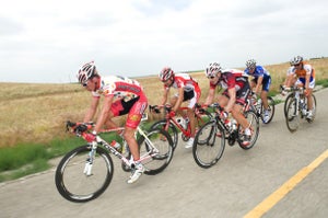 Will Dickeson leads the break at the Tour of California Dickeson