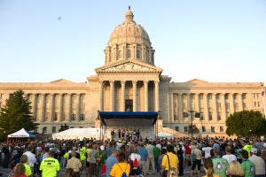The capitol has served as a backdrop for the Tour of Missouri and is now the scene of the debate over the race's future.