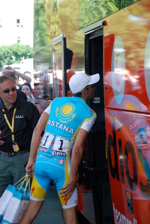 Alberto Contador comes calling. Photo: Alan Clarance