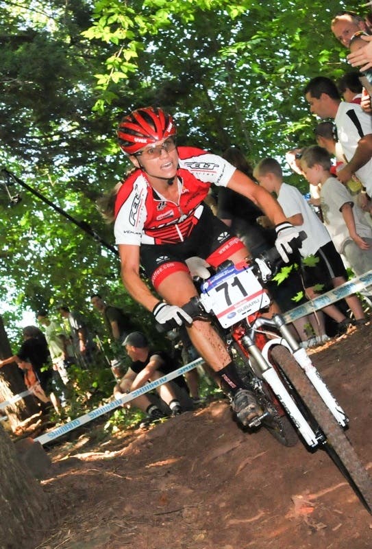 The author navigating the course at the Windham World Cup. Photo by Shannon DeCelle