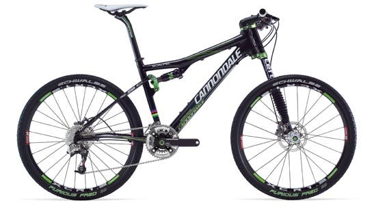 Cannondale's full-suspension Scalpel Ultimate cross-country bike weighs under 19 pounds and has 80mm of rear travel.
