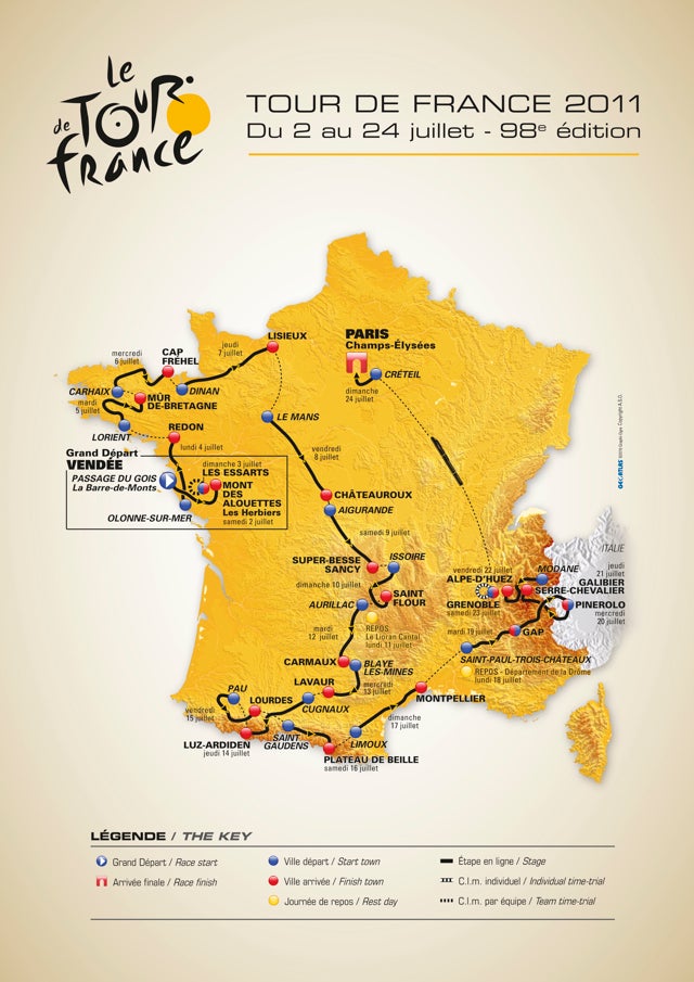 2011 Tour de France parcours