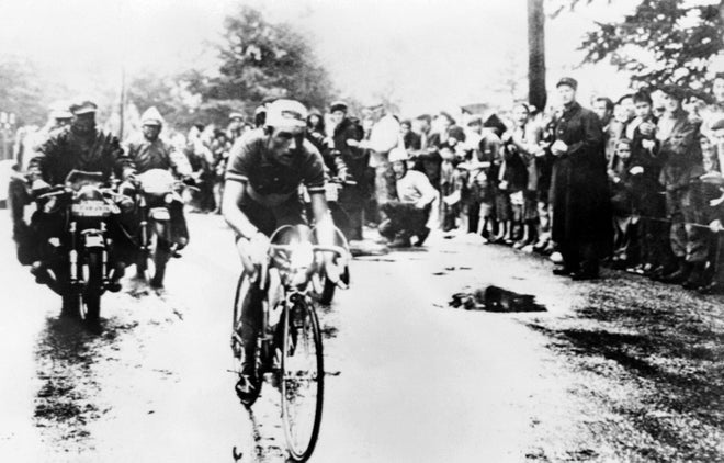 1958 Tour de France, Charly Gaul atop the Col d Porte. AFP file photo