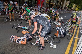 Mid-race pain 2011 Presbyterian Hospital Invitational Criterium, photos by Peter Brentlinger