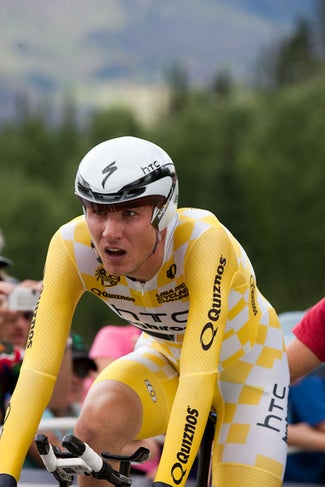 Tejay Van Garderen 2011 USA Pro Cycling Challenge stage 3: Finish line faces by Mike Reisel