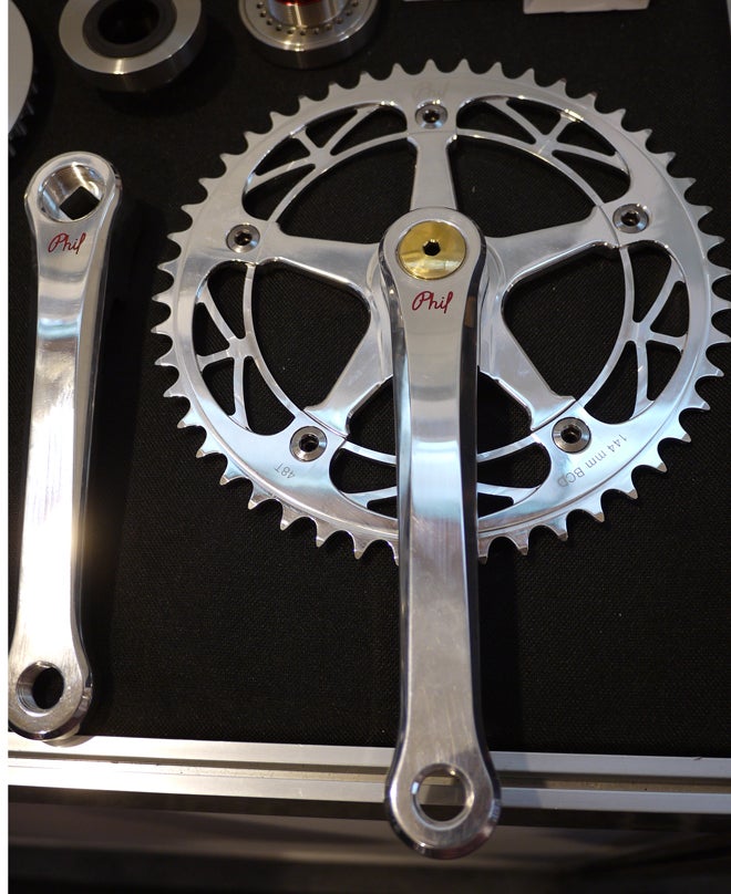 Phil Wood, after so many years producing bottom brackets, now has a track crank. Pricing is yet to be determined, but expect it to be expensive and worth every penny. Photo: <a href="https://www.velonews.com/author/nlegan">Nick Legan</a> © VeloNews