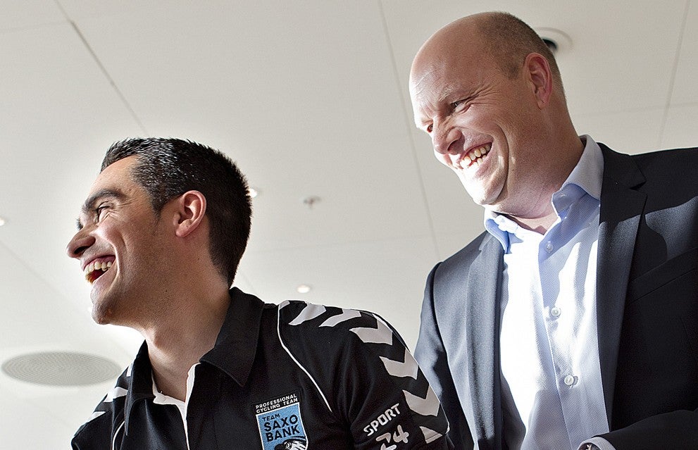 2012 Saxo Bank team presentation, Contador and Riis