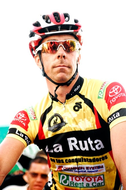 Todd Wells sports the leaders jersey in stage 2 of La Ruta de los Conquistadores,  which he won. He went to Beijing in 2008. Wells earned his long team nomination for his seventh place at the 2011 world championships and 10th in the first 2011 World Cup. Photo: LeadAdventureMedia