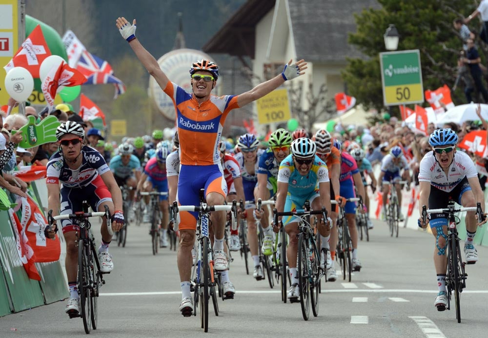Luis Leon Sanchez wins stage three of the 2012 Tour de Romandie