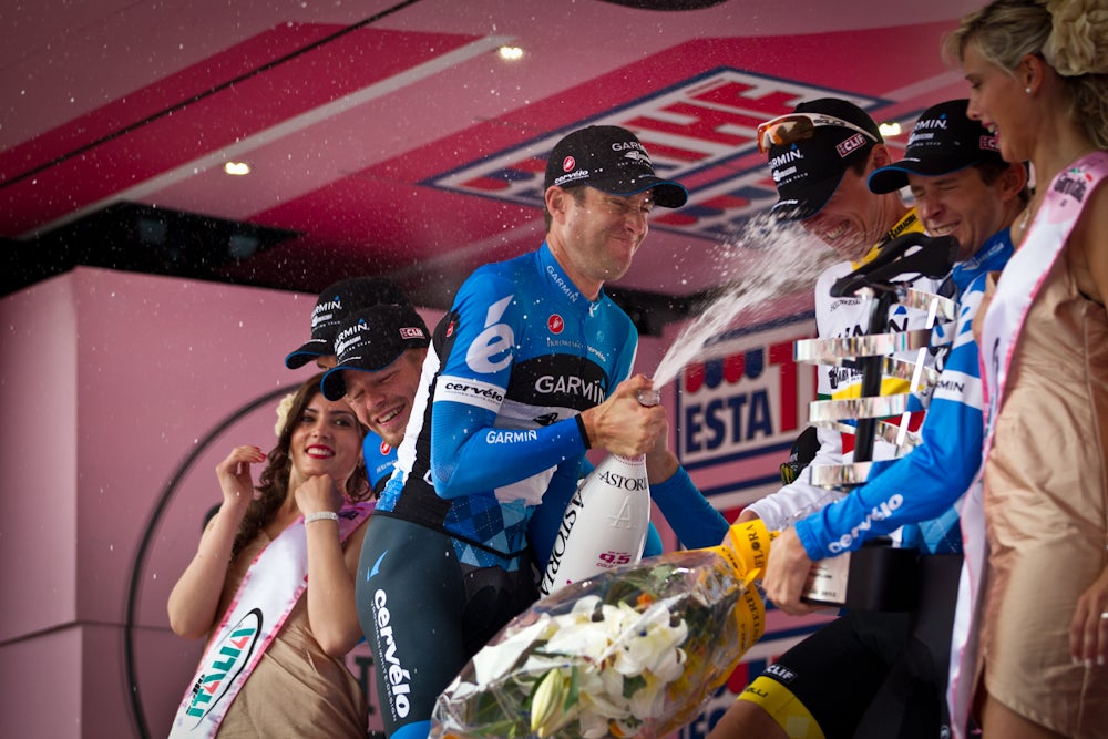 2012 Giro d'Italia stage 21 Ryder Hesjedal of Garmin-Barracuda Candada