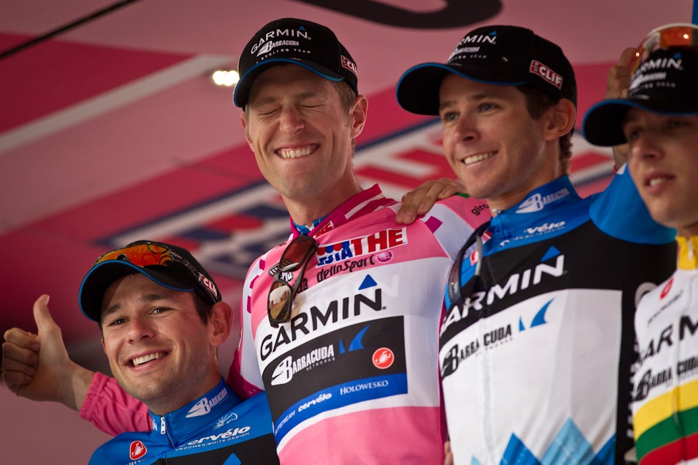 2012 Giro d'Italia stage 21 Ryder Hesjedal of Garmin-Barracuda Candada