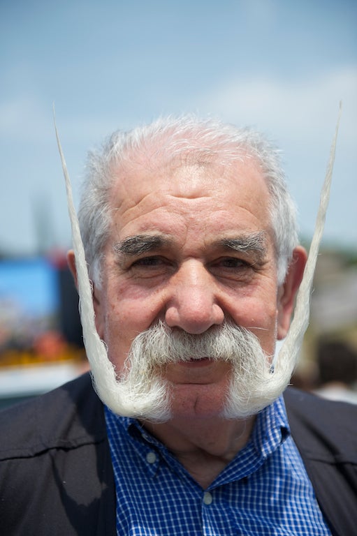 The waxed mustache. Photo: Gregg Bleakney