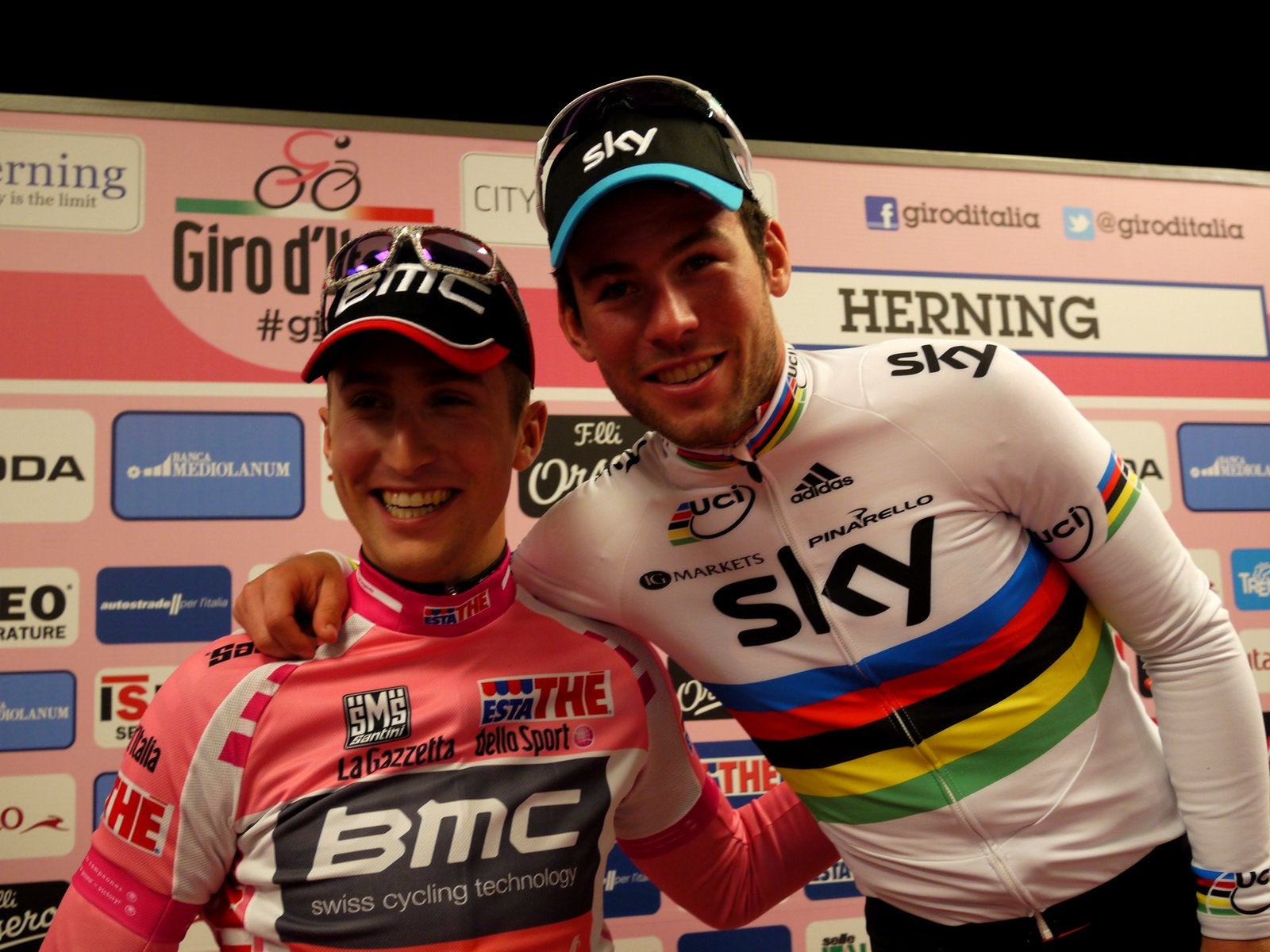 A big slice of cake taunted Cavendish and Phinney after stage 2 of the Giro. Photo: Gregor Brown