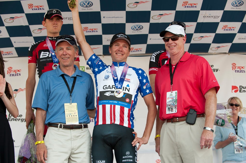 Dave Zabriskie wears another in his long list of TT national champion's jerseys. Photo: Casey B. Gibson | <a href="http://www.cbgphoto.com">www.cbgphoto.com</a>