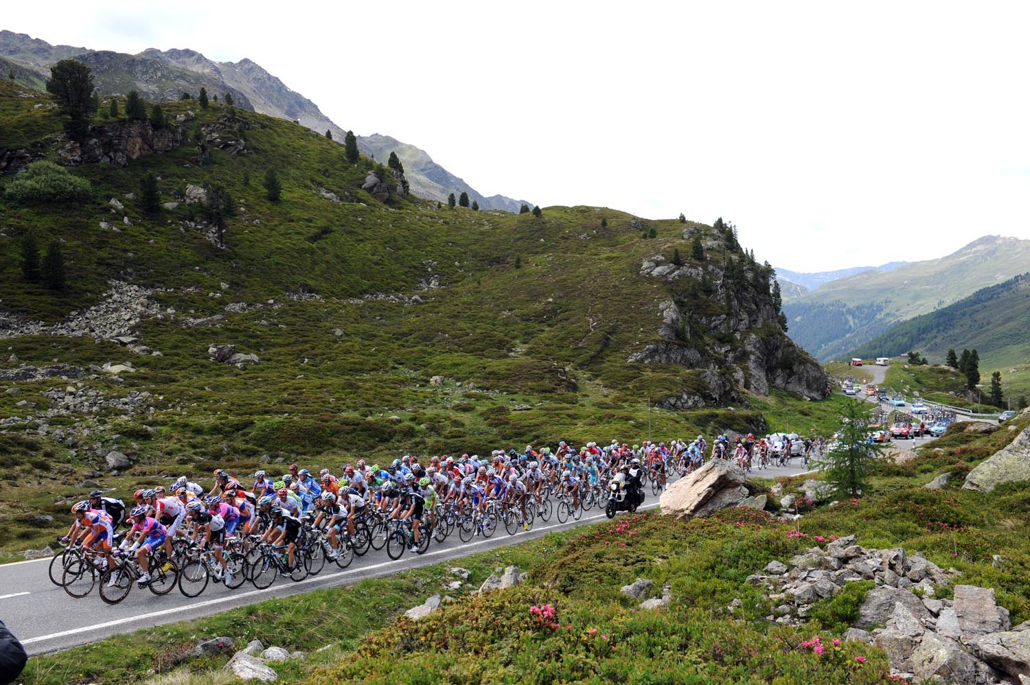 The Swiss Alps during stage 7 of the 2011 Tour de Suisse. Photo: Graham Watson | <a id="www.grahamwatson.com" href="http://grahamwatson.com">www.grahamwatson.com</a>