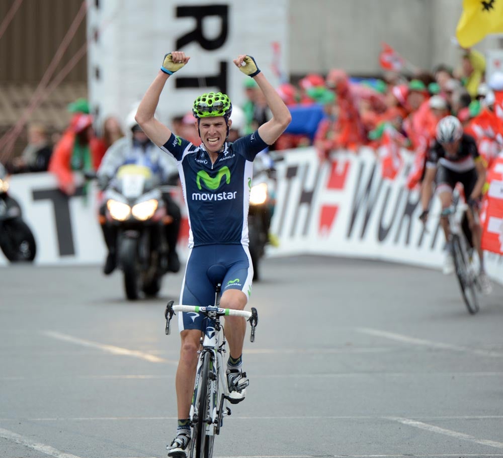 Rui Costa wins stage 2 and takes the overall lead of the 2012 Tour de Suisse.