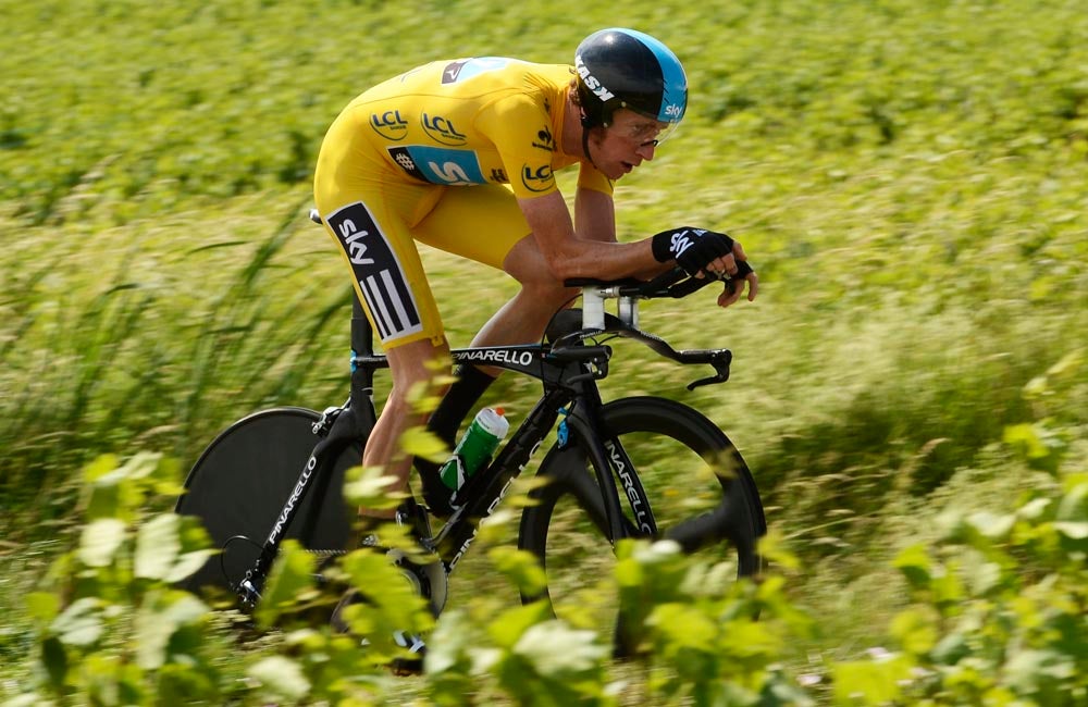 Bradley Wiggins put the pedal to the metal in the time trial on stage 4 of the Critérium du Dauphiné.  Photo: Graham Watson | <a href="http://www.grahamwatson.com">www.grahamwatson.com</a> 