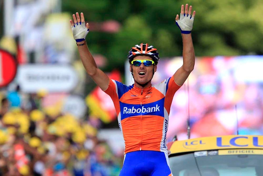 Luis Leon Sanchez wins one for his greatly reduced Rabobank squad, half of which was in the day's break. Photo: Graham Watson | <a href="http://www.grahamwatson.com">www.grahamwatson.com</a>