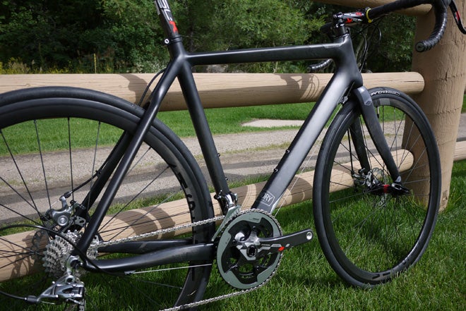 The Thresher uses monocoque construction and longer chainstays to act as Foundry's endurance road bike. Photo: Nick Legan