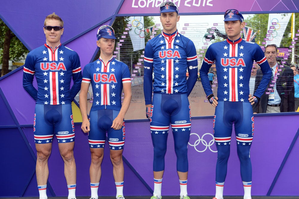 Olympians Tyler Farrar, Timmy Duggan, Taylor Phinney and Tejay van Garderen are among the new generation of Americans committed to the U.S. National Team. Photo: Graham Watson | <a id="www.grahamwatson.com" href="http://grahamwatson.com">www.grahamwatson.com</a>
