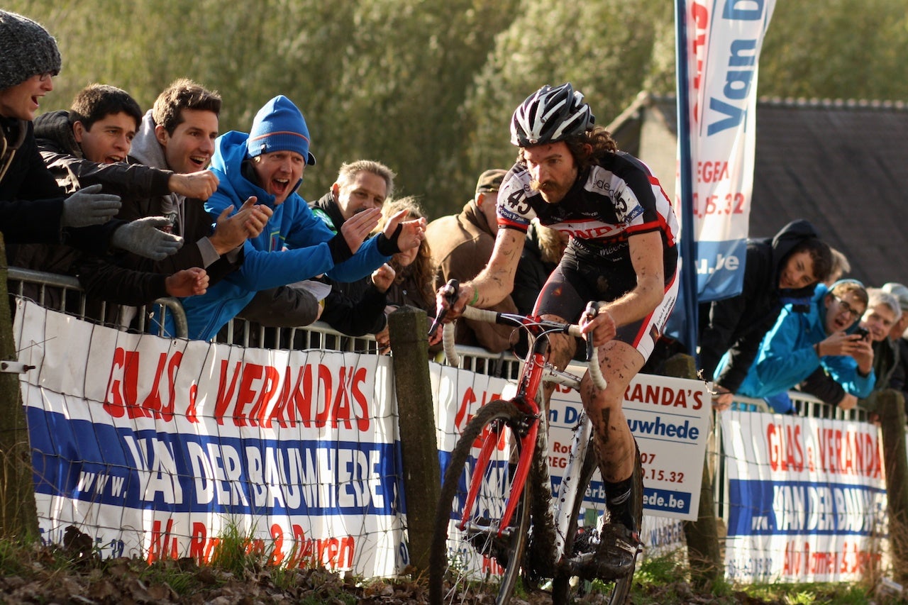 New Zealander Alexander Revell's distinctive hair and moustache has earned him legions of Belgian fans. Photo: Dan Seaton