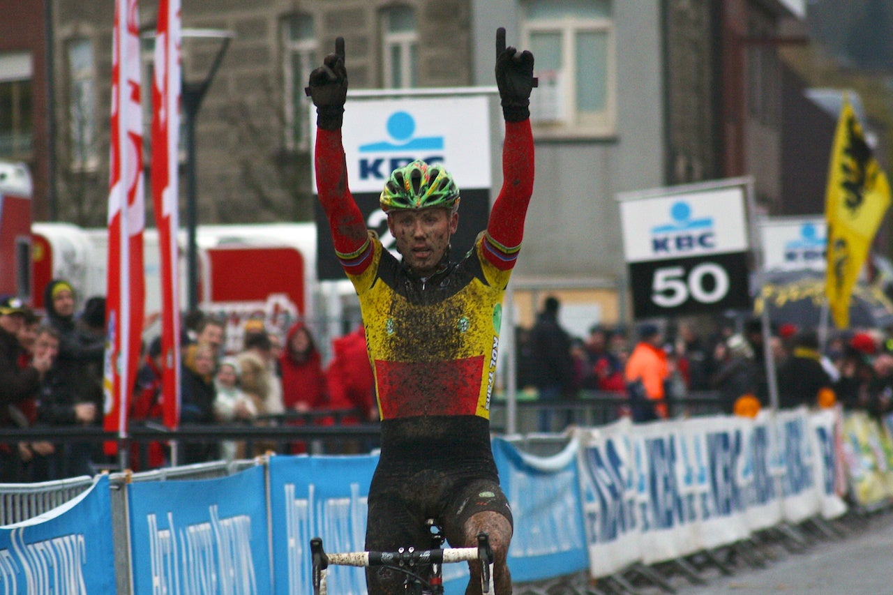 Sven Nys (Landbouwkrediet) takes another big win in Overijse on Sunday. Photo: Dan Seaton