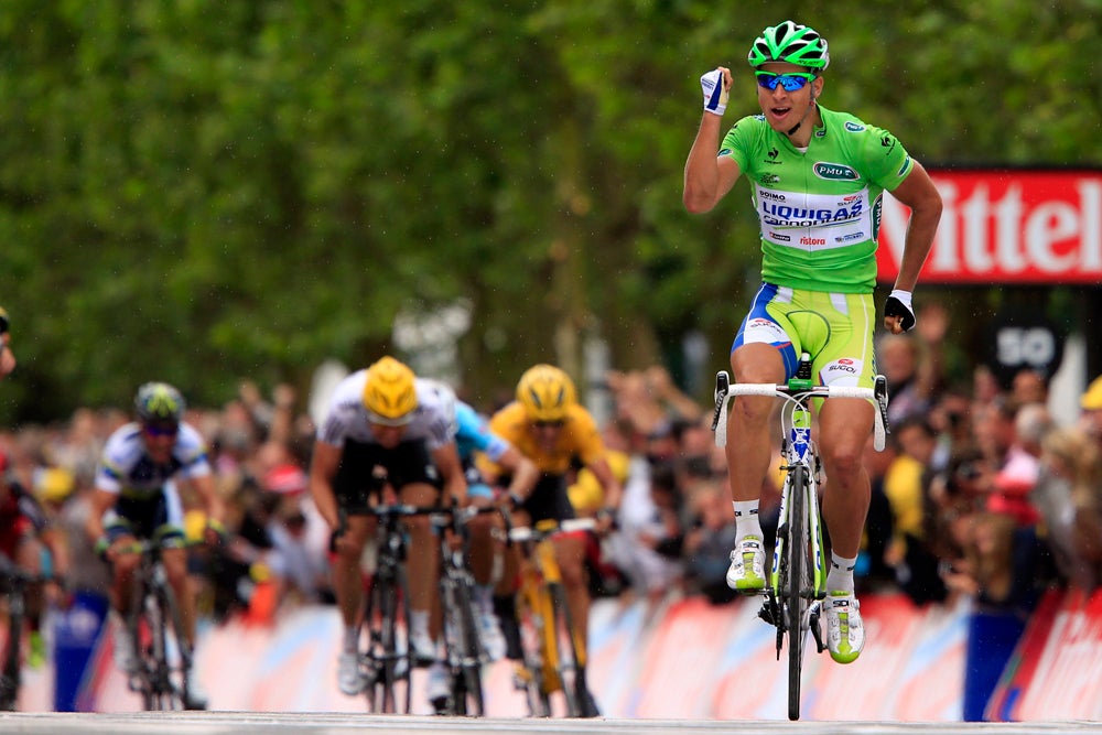 Peter Sagan ran away with three stages, the points jersey and a new Porsche at the Tour. Photo: Graham Watson | <a id="www.grahamwatson.com" href="http://grahamwatson.com">www.grahamwatson.com</a>