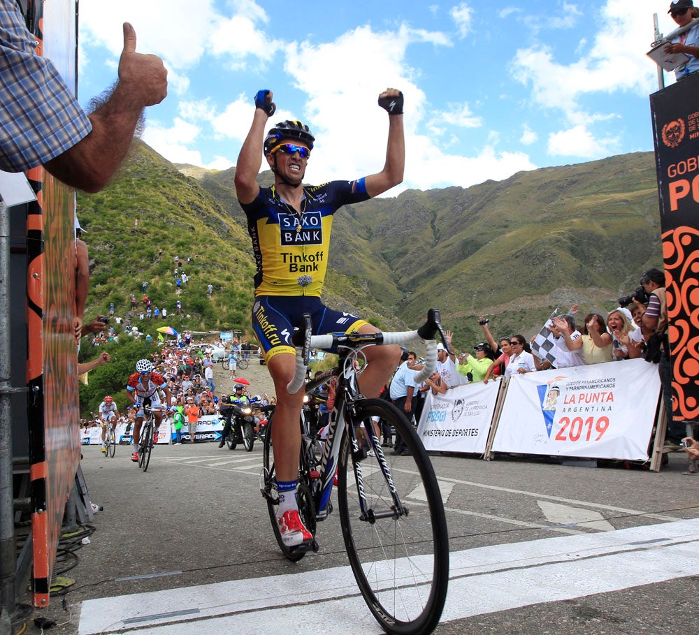 Alberto Contador wins the penultimate stage in the Tour de San Luis.
