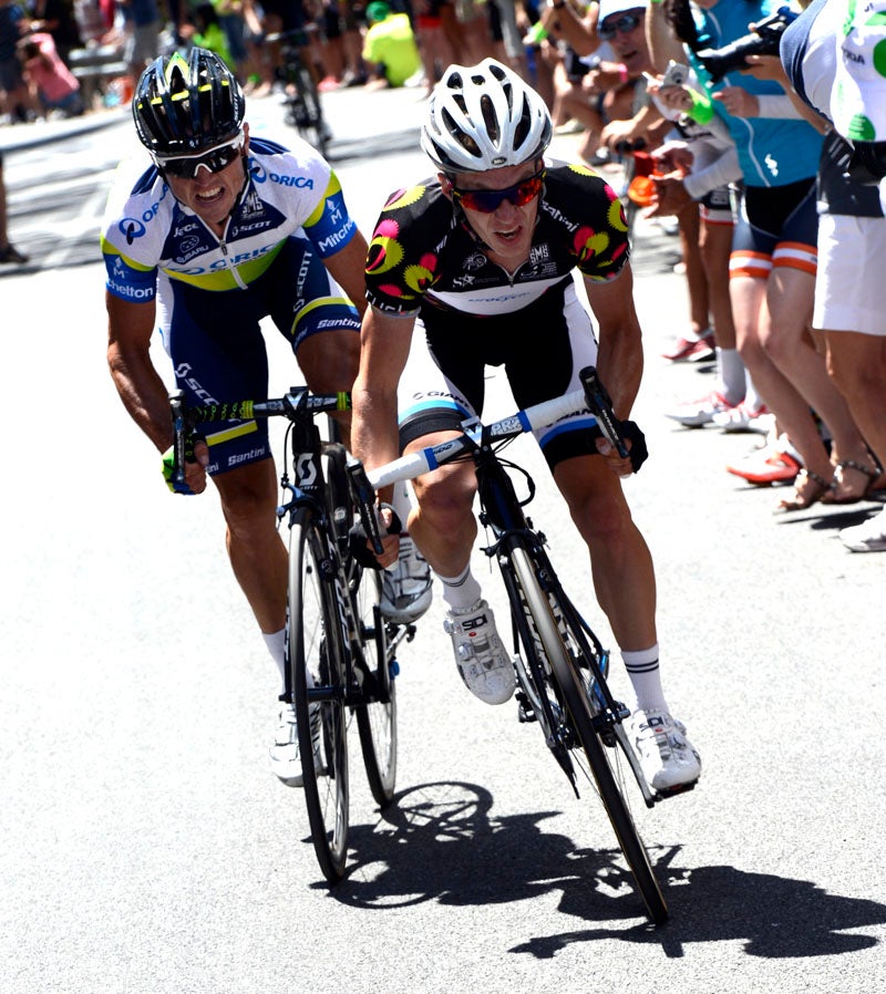 Tom Jelte Slagter and Simon Gerrans en route to the overall lead and the stage win on stage 5. Photo: Graham Watson | <a href="http://www.grahamwatson.com">www.grahamwatson.com</a>