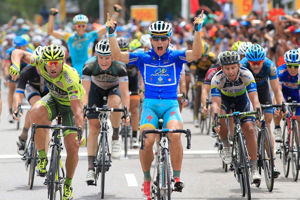 Andrea Guardini (Astana) grabbed a stage 7 win at the Tour de Langkawi, while Julian David Arredondo (Nippo) kept his overall lead. Photo: Graham Watson | <a href="http://www.grahamwatson.com">www.grahamwatson.com</a>