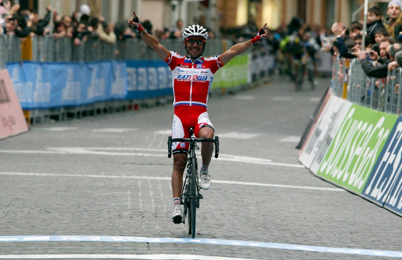 Joaquim Rodriguez solos to the victory in stage 5 of Tirreno-Adriatico. Photo: VeloNews.com
