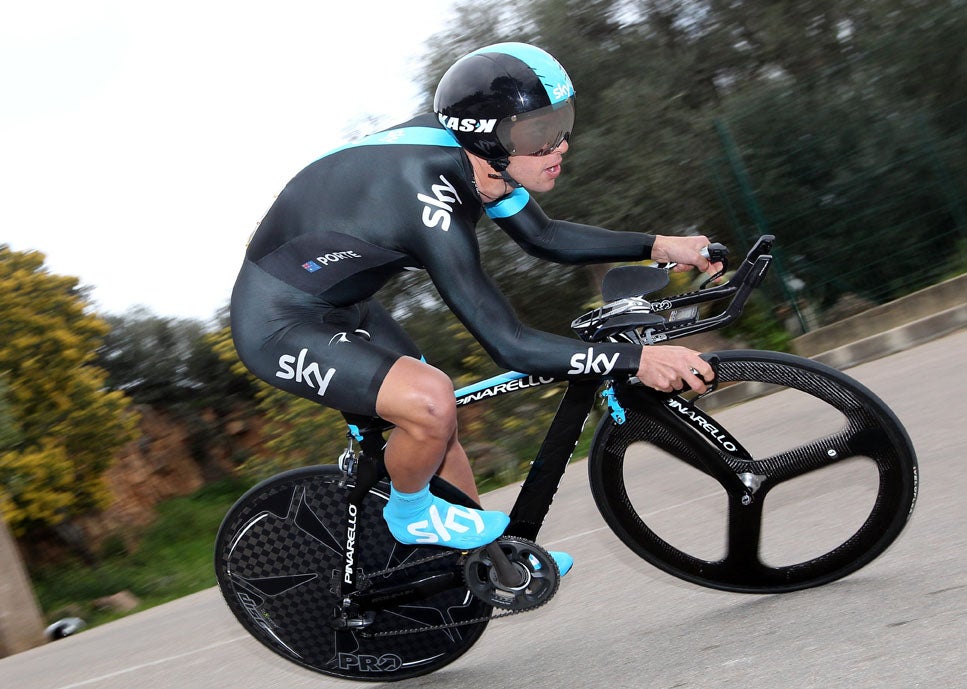 Richie Porte speeds toward the stage-2 win and overall lead in the Criterium International. Photo: Graham Watson | <a href="http://www.grahamwatson.com">www.grahamwatson.com</a>