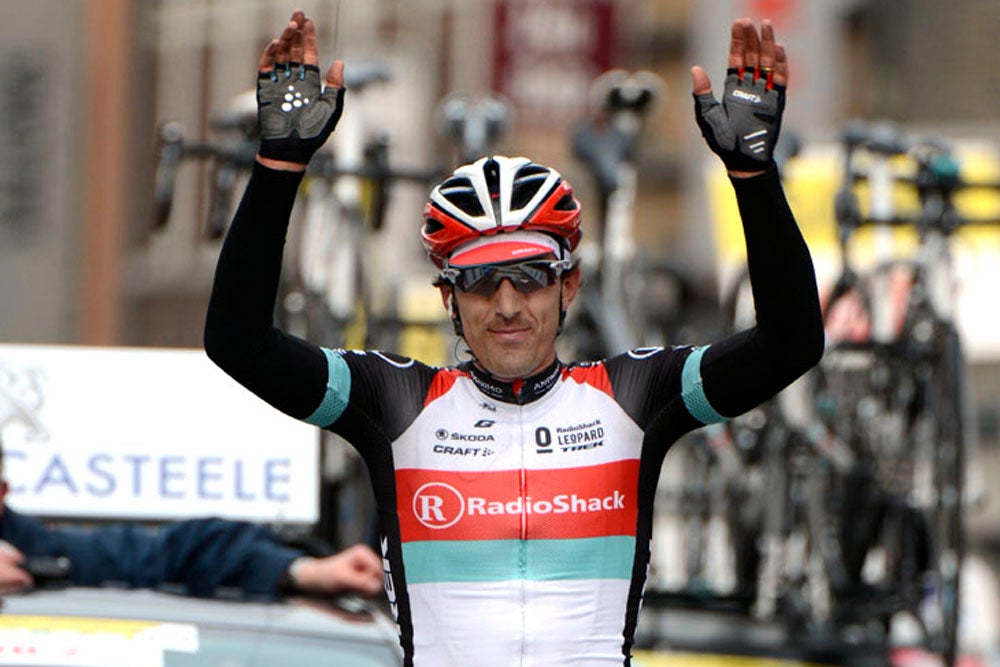 Fabian Cancellara answered the questions over his return with a dominating win at E3 Harelbeke. Photo: Graham Watson | <a id="www.grahamwatson.com" href="http://grahamwatson.com">www.grahamwatson.com</a>