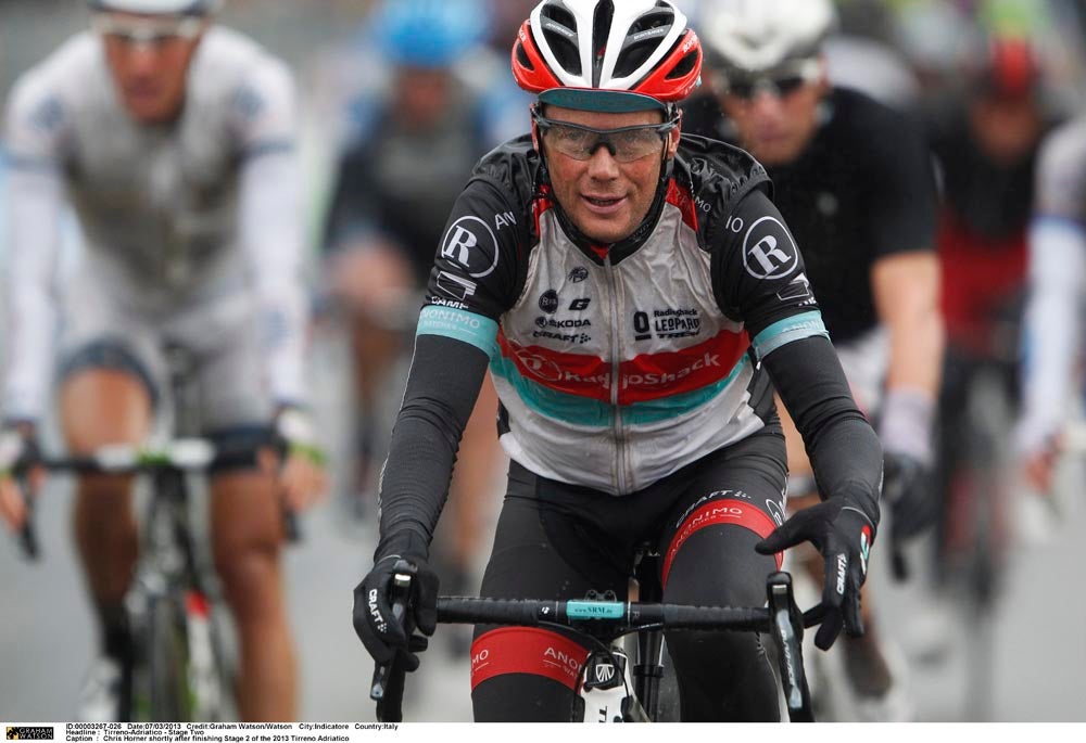 Chris Horner, shown on stage 2 of the 2013 Tirreno-Adriatico, had a front-row seat at the Sky show on stage 4 and gave the British squad a rave review. Photo: VeloNews.com
