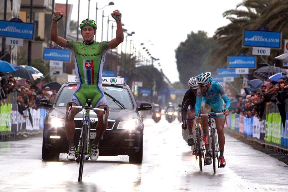 Peter Sagan won two stages at the recent Tirreno-Adriatico, and he enters this weekend's Milano-Sanremo as a favorite to win the 298-kilometer race. Photo: VeloNews.com
