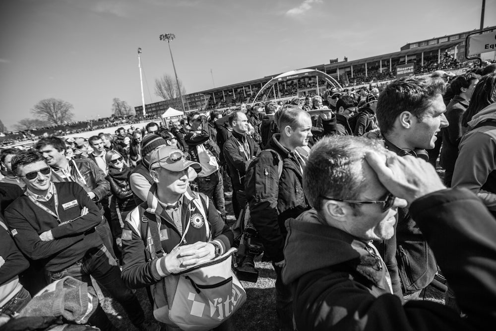 Dan Seaton wasn't exactly sure why he wanted to cover the classics, but here, in the Roubaix velodrome, he rediscovered the spark of racing. Photo: BrakeThrough Media | VeloNews.com