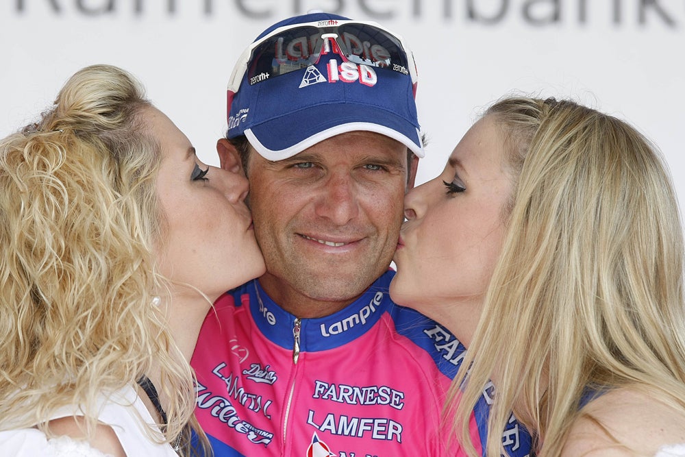 Italian sprinter Alessandro Petacchi had an illustrious career, taking wins in nearly 50 grand tour stages. Photo: Graham Watson | <a id="www.grahamwatson.com" href="http://grahamwatson.com">www.grahamwatson.com</a>