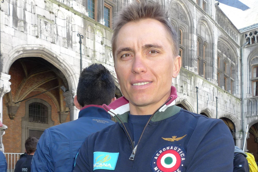 Aside from his No. 1 bib, you wouldn't know Astana's Maxim Iglinsky is the defending Liège–Bastogne–Liège champion. Photo: Andrew Hood | VeloNews