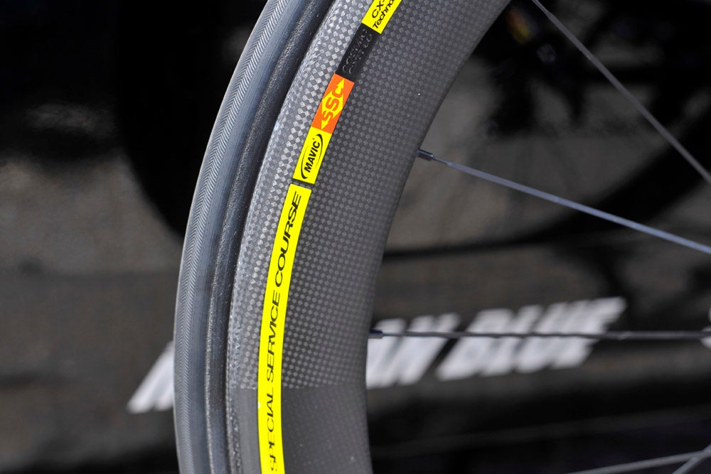The CXR60's rim shape is similar to that of its deeper sibling, the CXR80, which debuted last year. It does not appear to incorporate the same CX01 Blade system as the CXR80, though. Photo: Caley Fretz | VeloNews.com
