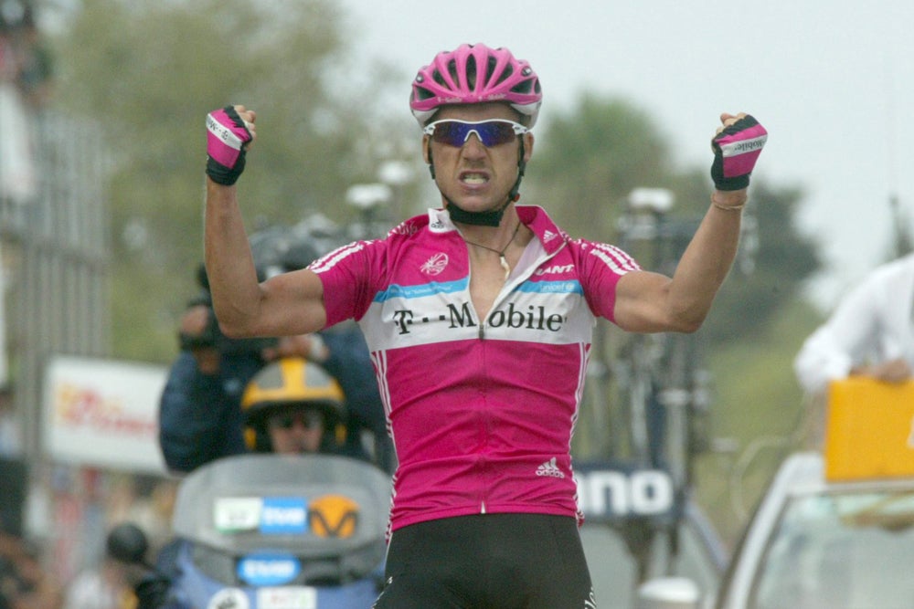 German classics specialist Andreas Klier won stage 13 at the 2007 Vuelta a Espana, a result which has been nullified due to his doping admission. Photo: Graham Watson | <a id="www.grahamwatson.com" href="http://grahamwatson.com">www.grahamwatson.com</a>