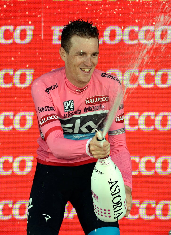 Salvatore Puccio after Sky won stage 2 at the 2013 Giro d'Italia. Photo: Graham Watson | <a href="http://www.grahamwatson.com">www.grahamwatson.com</a>