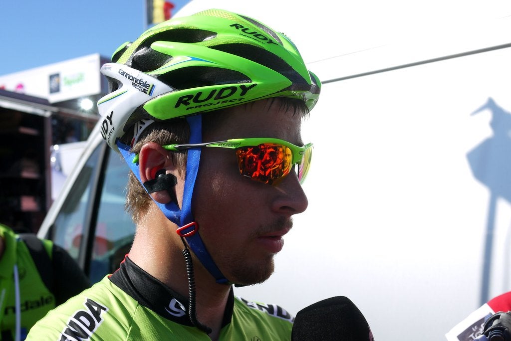 Peter Sagan misses a stage win by inches, but is poised to claim the green jersey. Photo: Gregor Brown