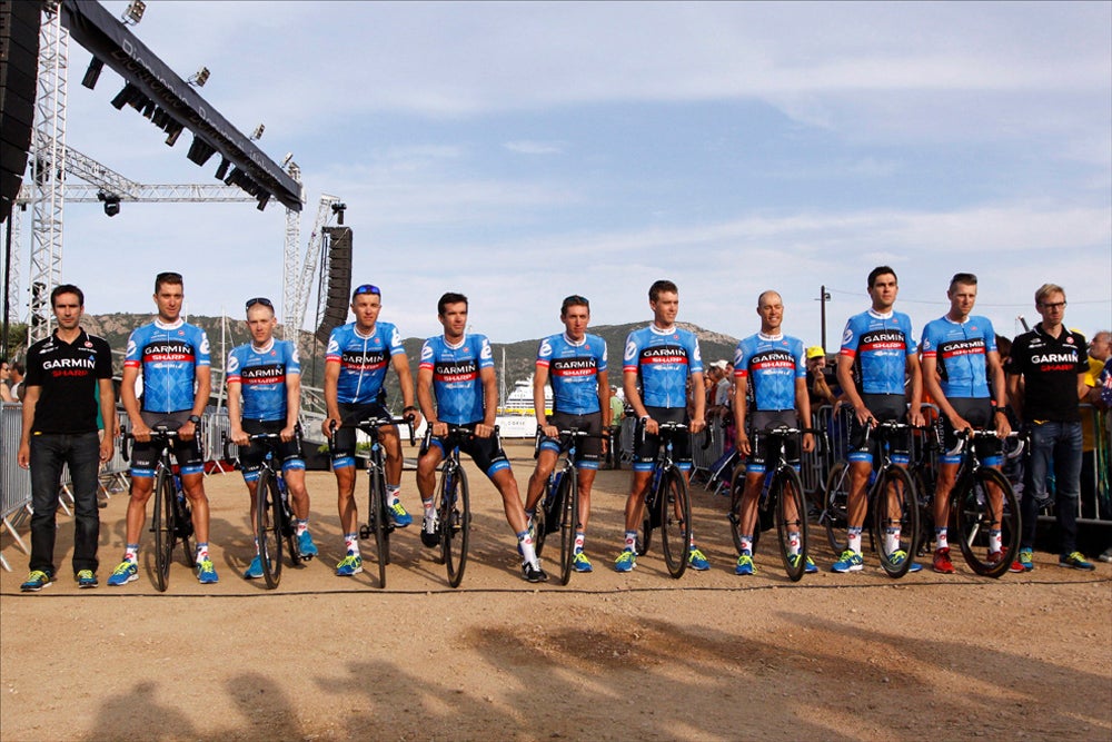 Andrew Talansky, third from left, is set to push off on his first Tour de France on Saturday in Corsica. Photo: Graham Watson | VeloNews.com