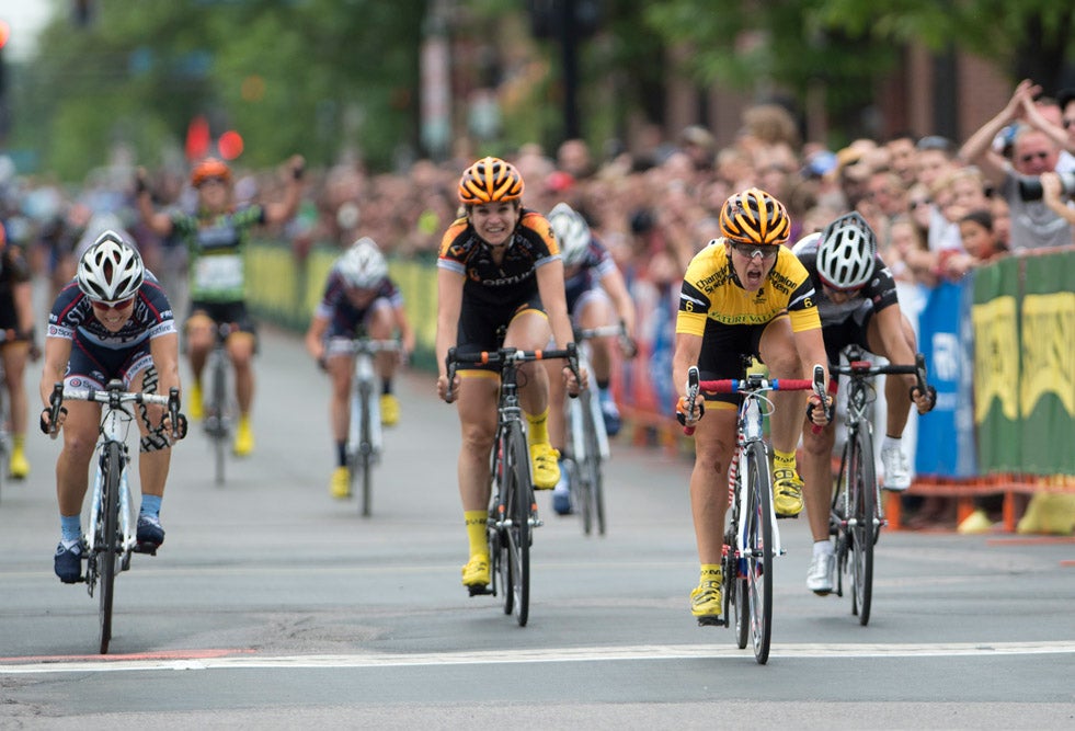 Race leader Jade Wilcoxson is a graduate of the NVGP's college of cycling. Photo: Casey B. Gibson | <a href="http://www.cbgphoto.com">www.cbgphoto.com</a>