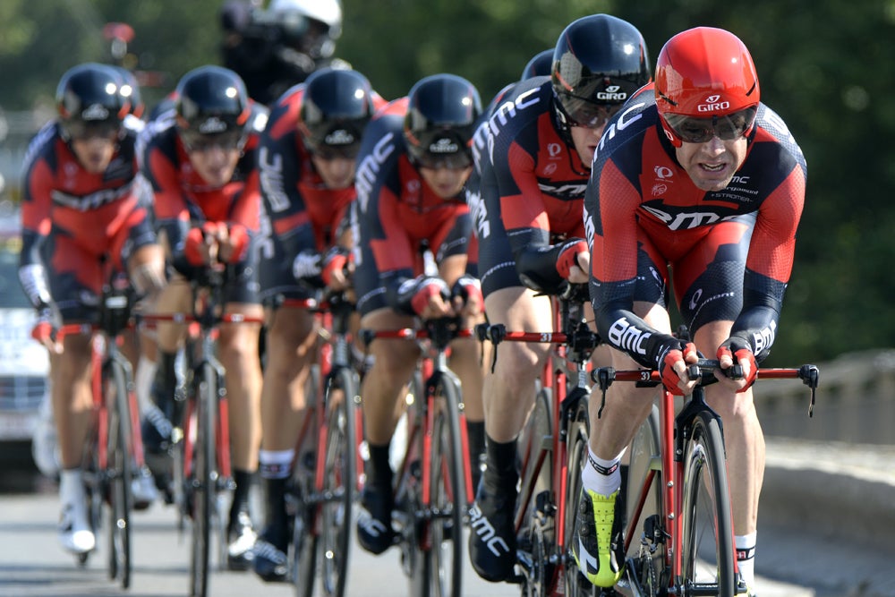 BMC's Cadel Evans lost 23 seconds to Sky's Chris Froome in the team time trial this week. Photo: Graham Watson | <a id="www.grahamwatson.com" href="http://grahamwatson.com">www.grahamwatson.com</a>