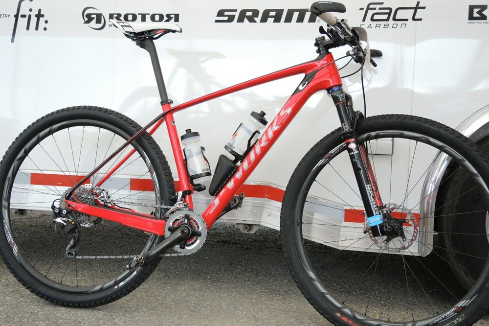 My bike for the Leadville Trail 100, a 2014 S-Works Stumpjumper, was fairly close to stock, save for a saddle swap and my personal Ergon grips with integrated bar-ends. Photo: Logan VonBokel | VeloNews.com