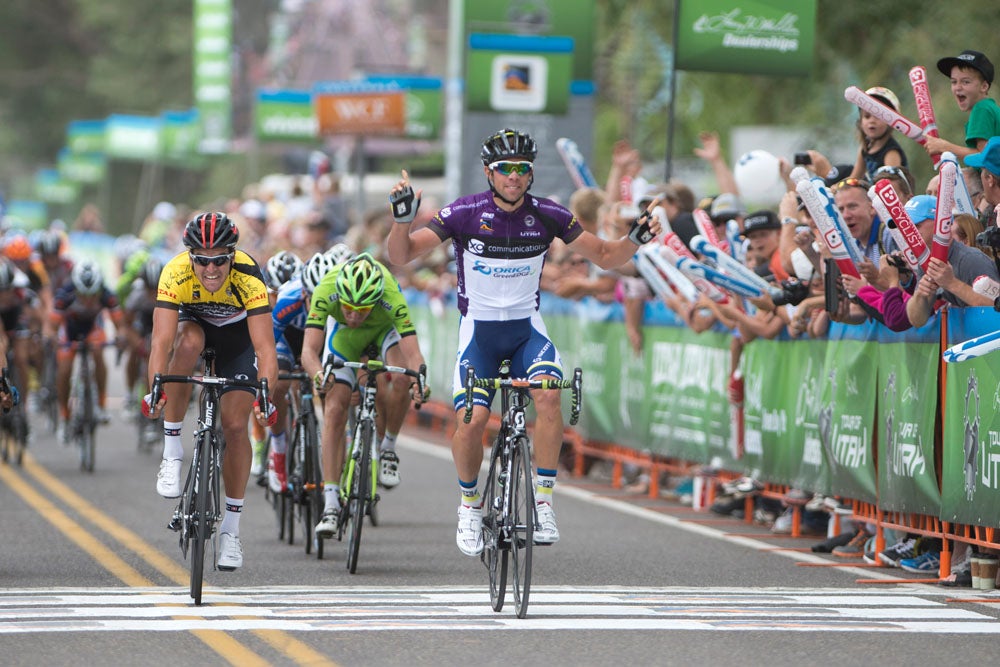 Michael Matthews edged overnight leader Greg Van Avermaet on Wednesday in Utah. Photo: Casey B. Gibson | <a id="www.cbgphoto.com" href="http://cbgphoto.com">www.cbgphoto.com</a>